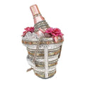 Champagne on Ice Beaded Bottle and Bucket Top-Handle Bag