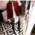 Solid Color Short Wool Coat: Yellow / S