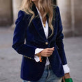 Slim Fit Blazer: BLUE / S