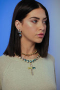 Dee Earrings in Antique Gold: Vitrail