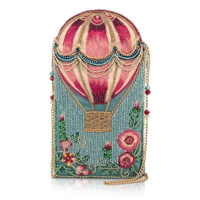 Full of Hot Air Balloon Beaded Crossbody Phone Bag
