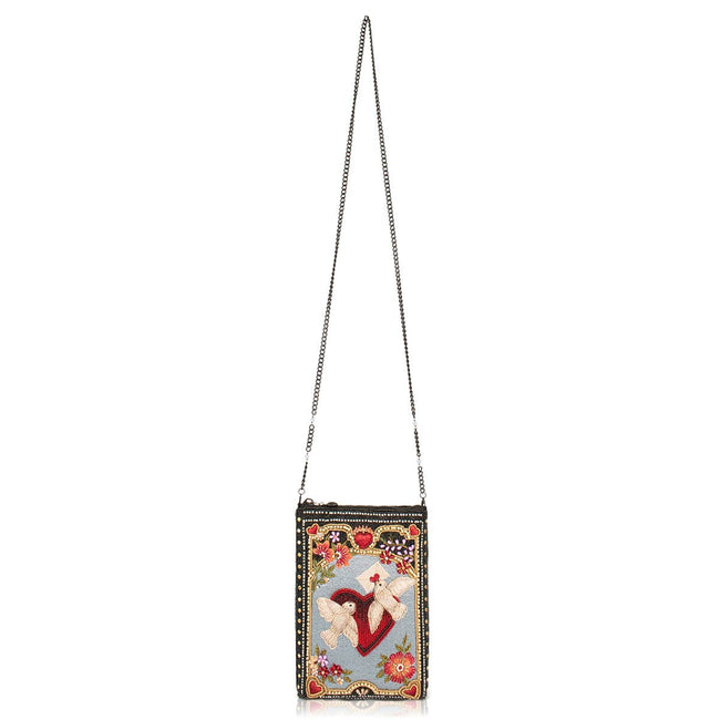 Love Messenger Beaded and Embroidered Mini Crossbody