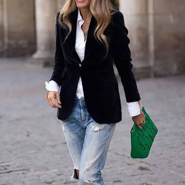 Slim Fit Blazer: BLUE / S