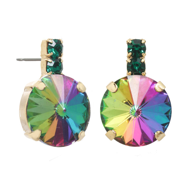 Dee Earrings in Antique Gold: Vitrail