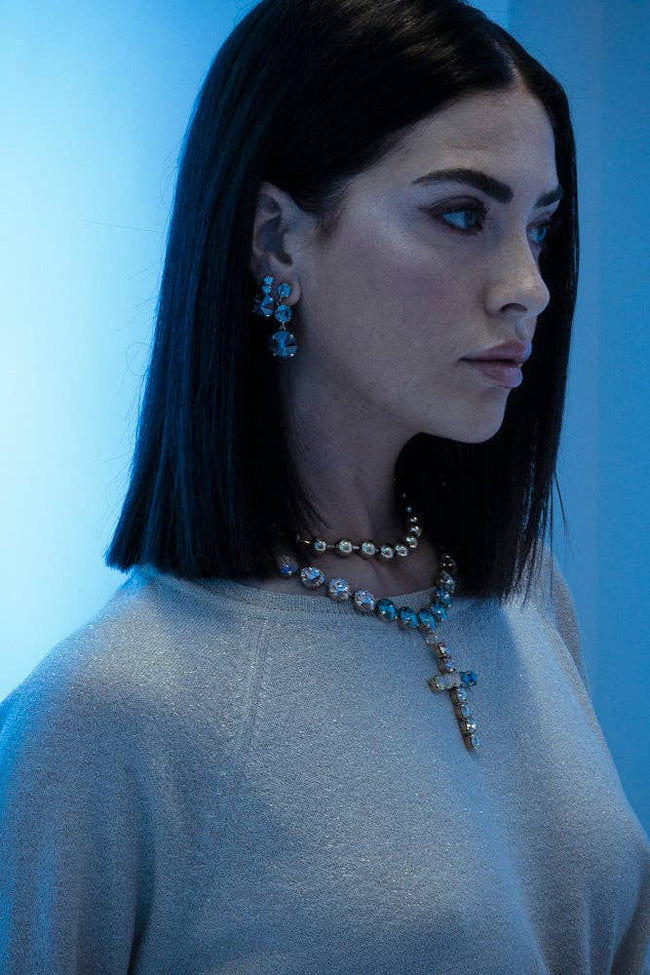 Dee Earrings in Antique Gold: Vitrail