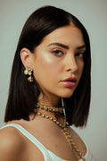 Dee Earrings in Antique Gold: Vitrail