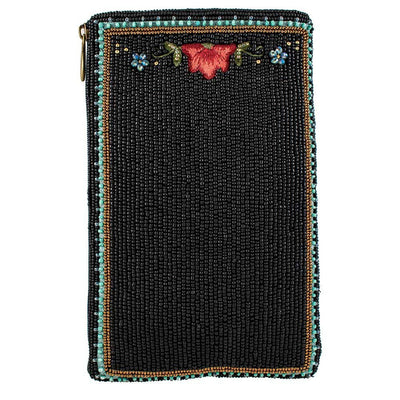 Shine On Beaded Sun Theme with Flowers Crossbody Phone Bag