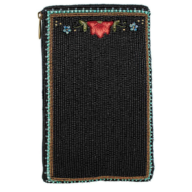 Shine On Beaded Sun Theme with Flowers Crossbody Phone Bag