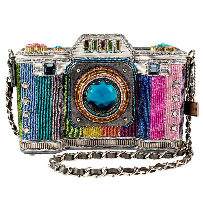 Life in Color Beaded Crossbody Camera Handbag