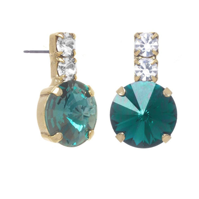 Dee Earrings in Antique Gold: Vitrail