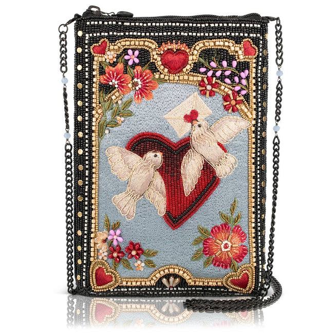 Love Messenger Beaded and Embroidered Mini Crossbody