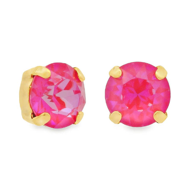 Oakland Studs in Fairy Dust: Ultra Fuchsia