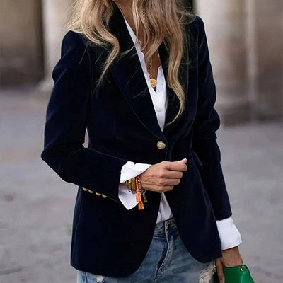 Slim Fit Blazer: BLUE / S