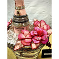 Champagne on Ice Beaded Bottle and Bucket Top-Handle Bag